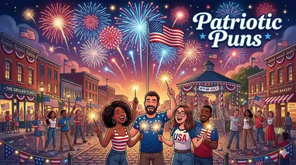 Festive fireworks patriotic celebration