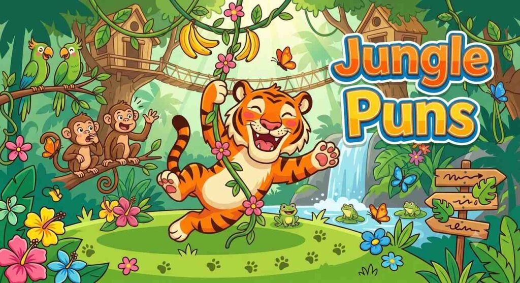 Funny jungle tiger adventure