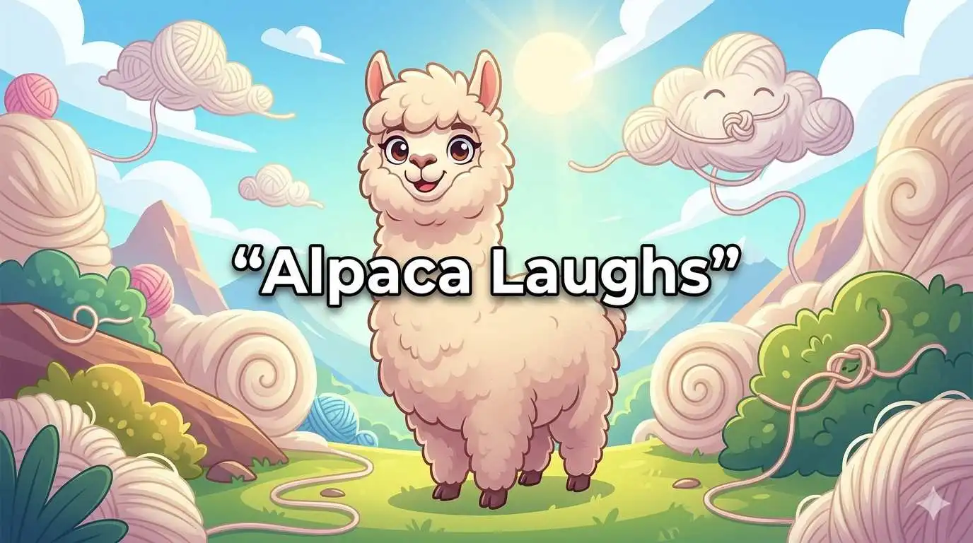 Cute alpaca showcasing colorful wool world.