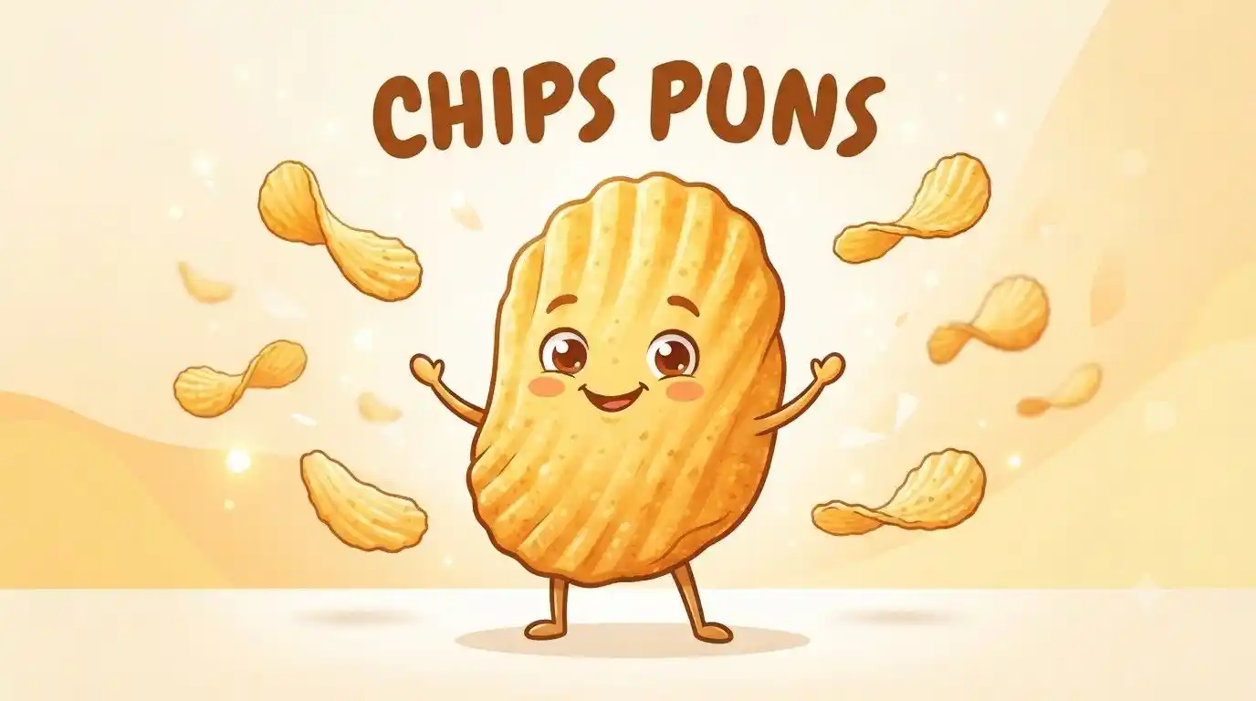 Happy golden potato chips