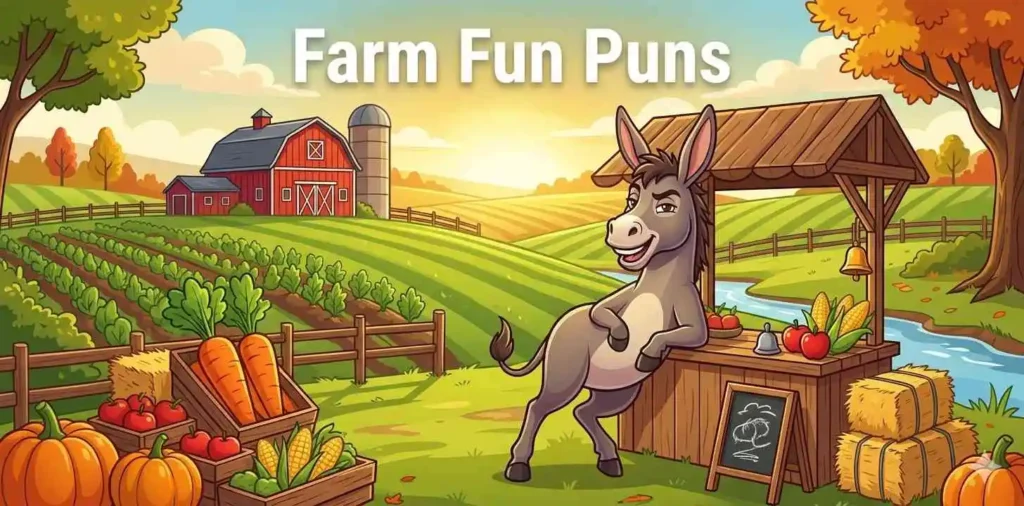 Funny donkey at farm stand
