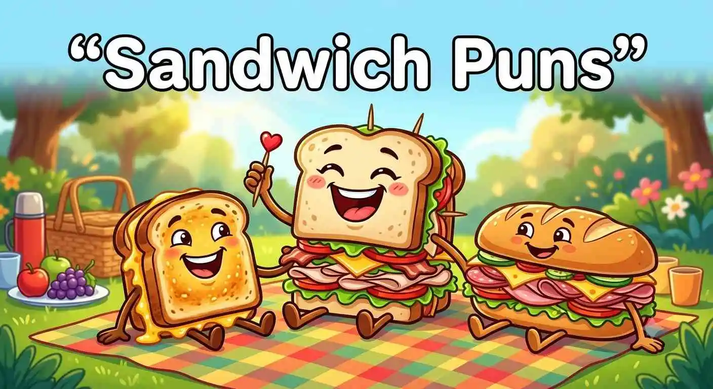 Funny sandwich characters smiling