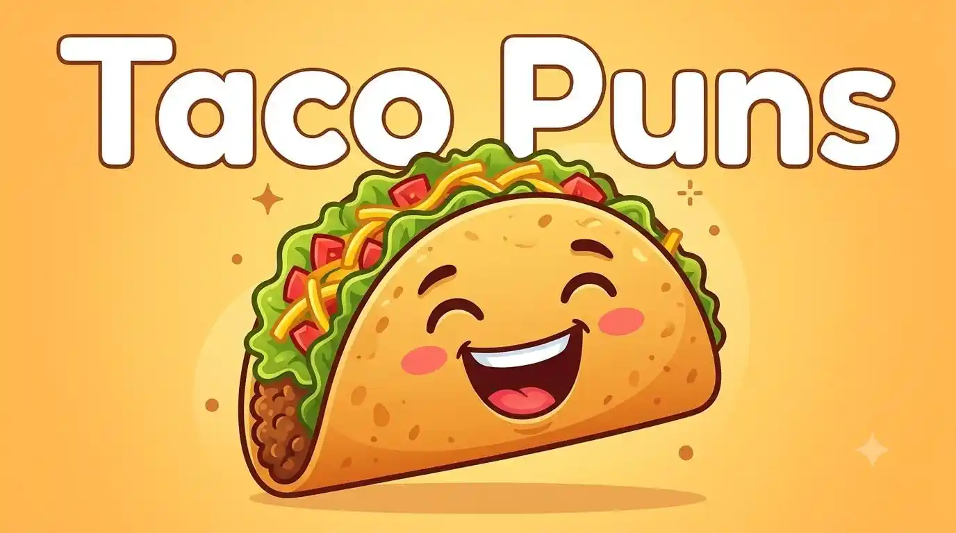 Funny taco character smiling brightly