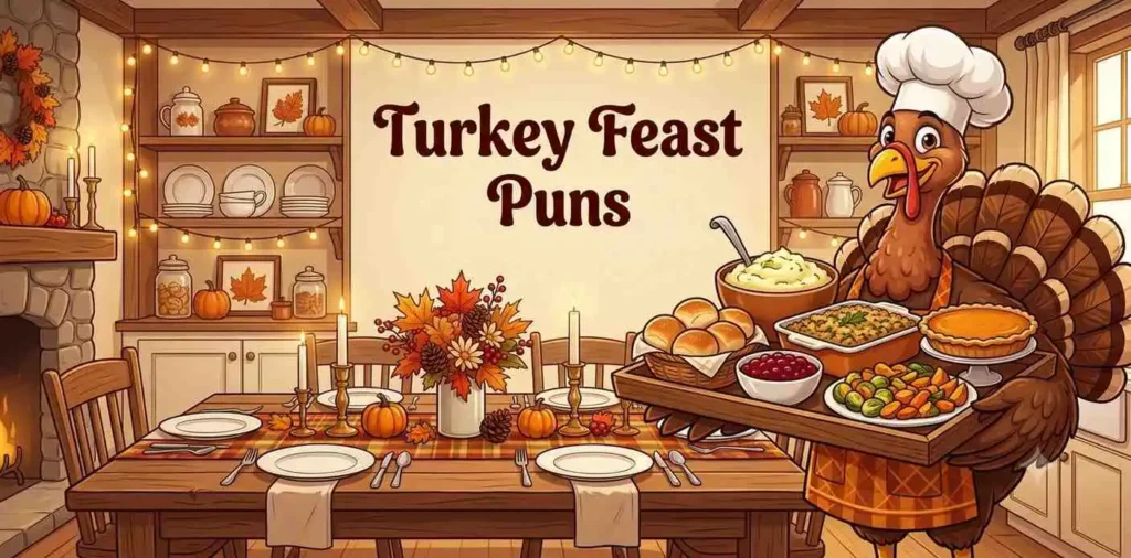 Chef turkey serving holiday dinner