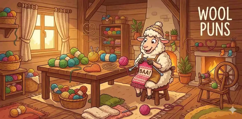 Sheep knitting wool sweater