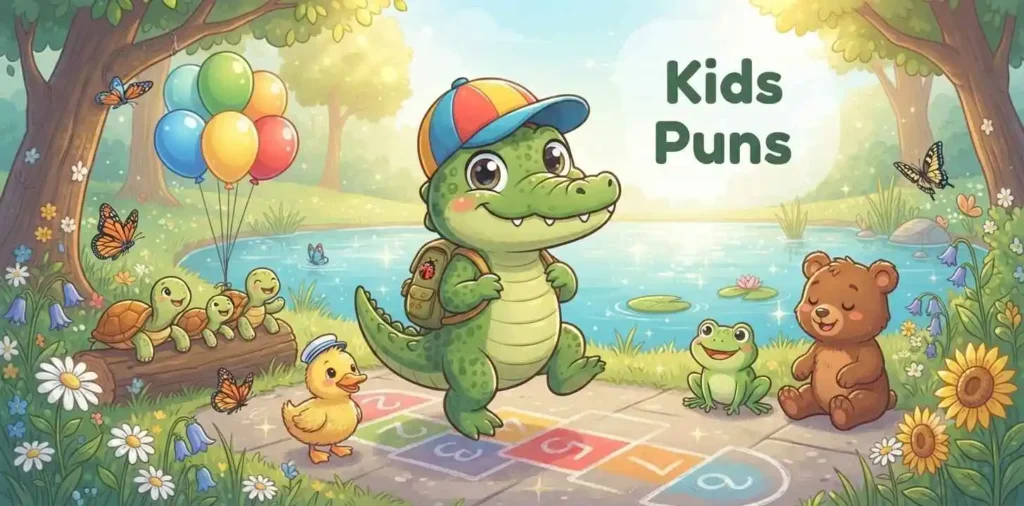 Baby alligator playing with friends