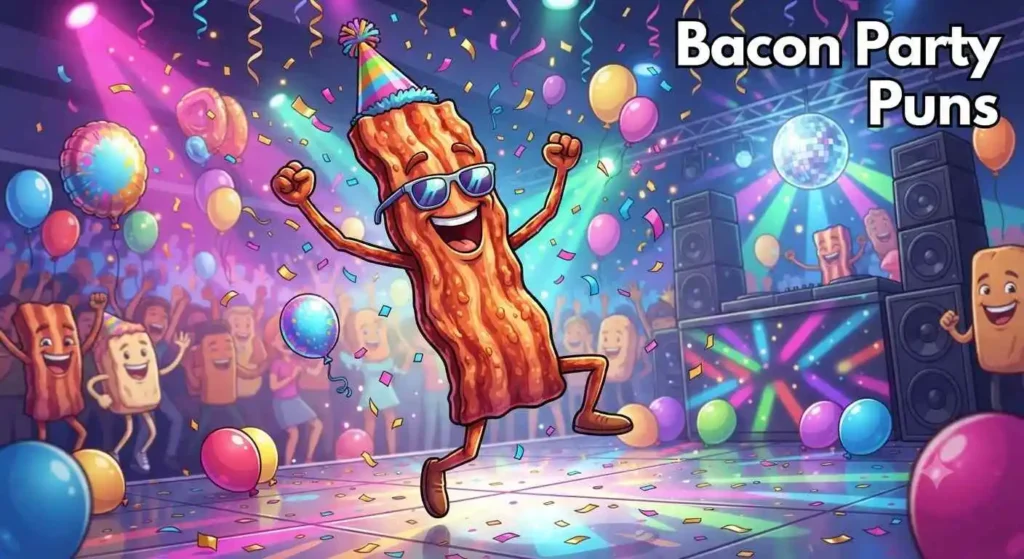 Dancing bacon at party