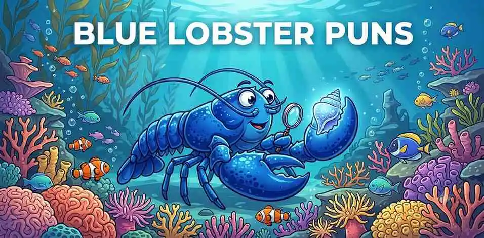 Blue lobster underwater adventure
