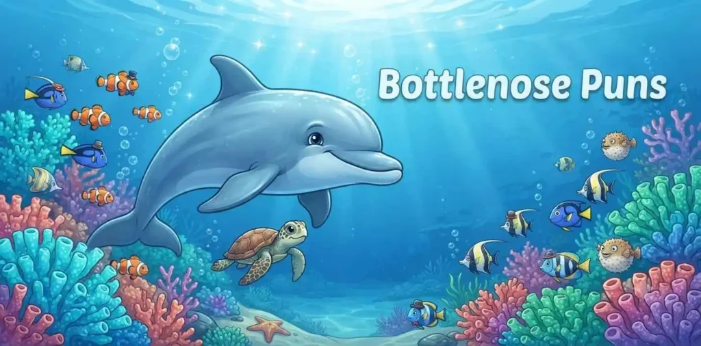 Friendly bottlenose dolphin smiling