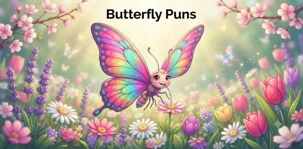 Colorful butterfly above flowers