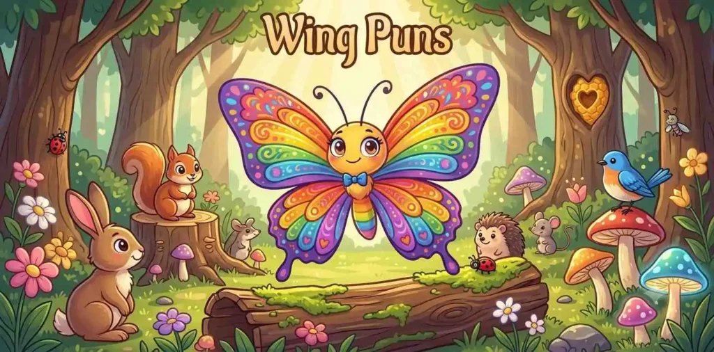 Funny butterfly showing colorful wings