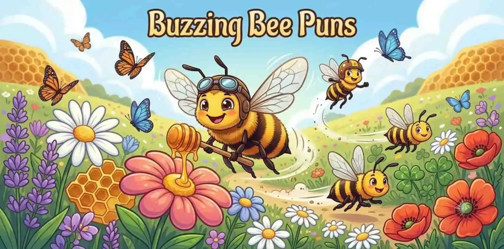 Busy bees collecting sweet nectar.
