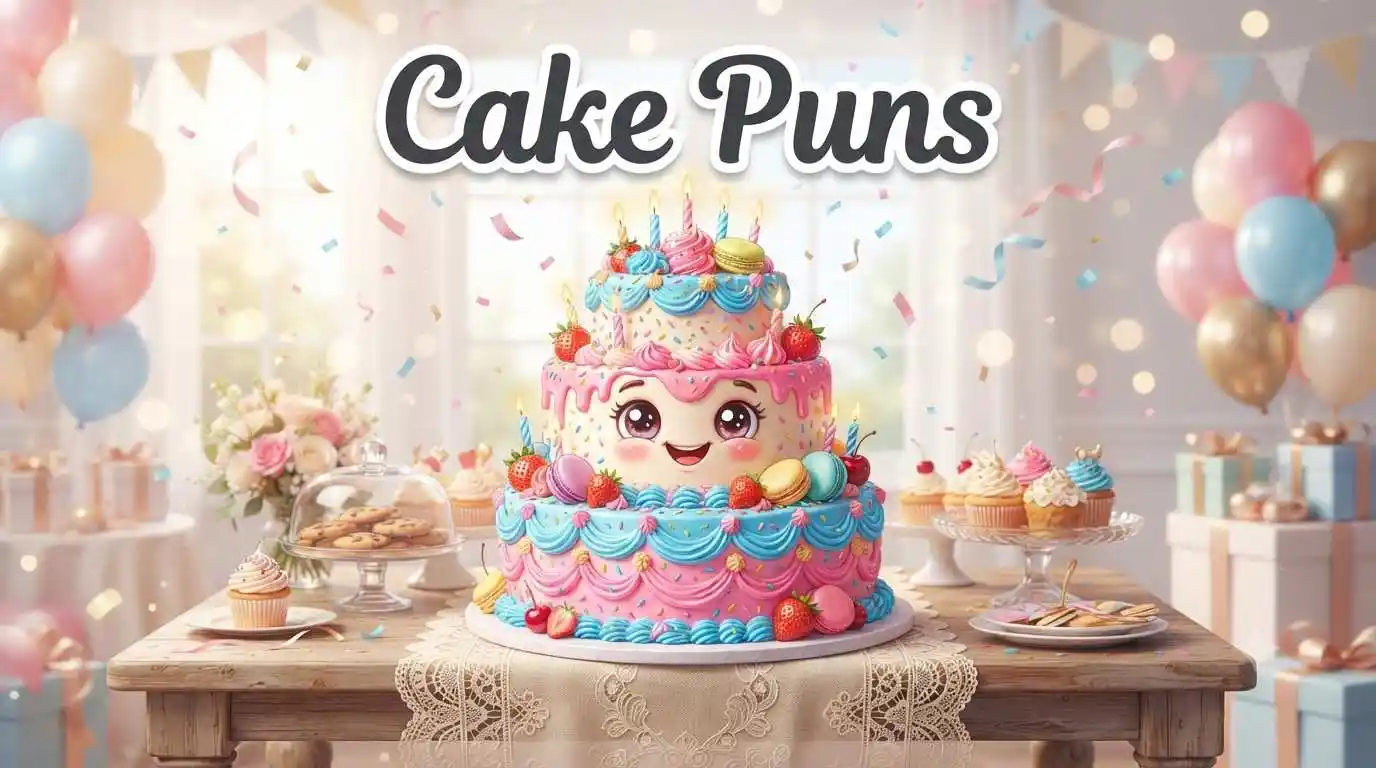 Smiling cake with candles