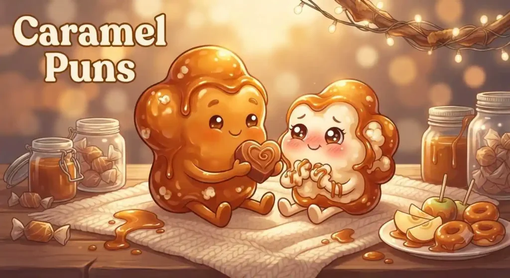 Caramel popcorn couple romantic scene