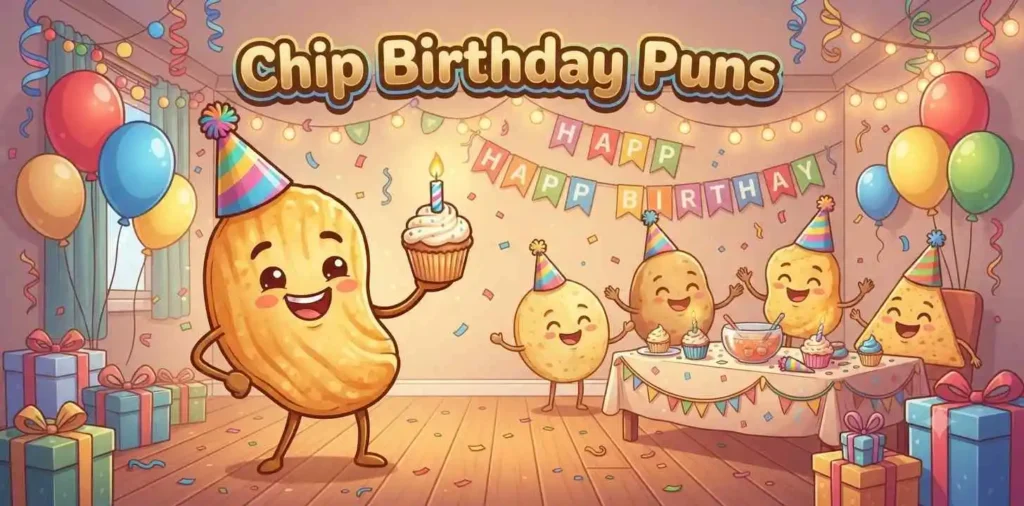 Birthday chips with balloons