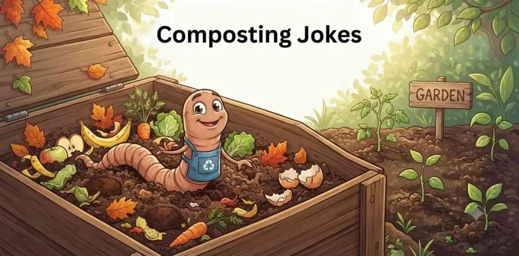 Happy worm in compost