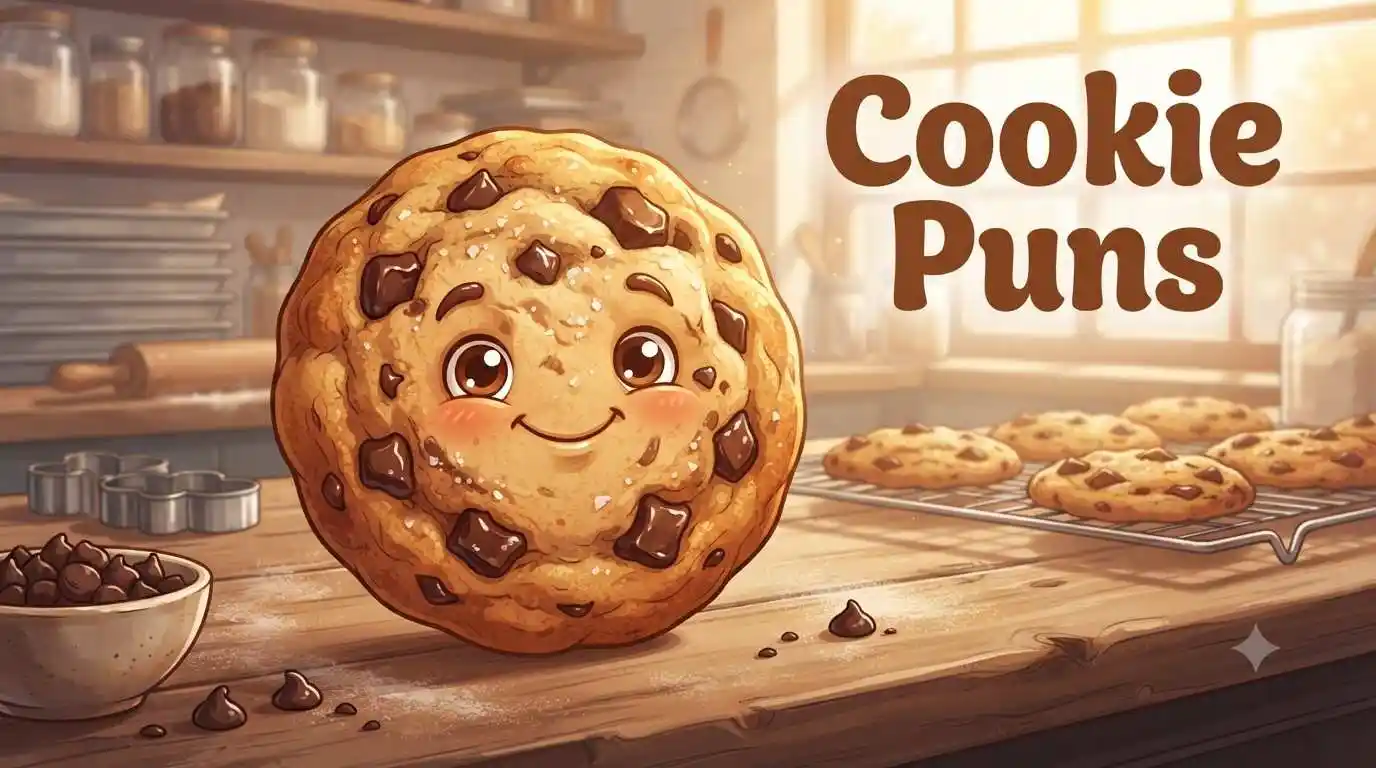 Chocolate chip cookies smiling