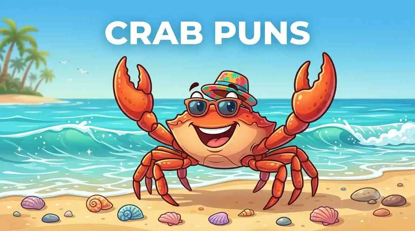Funny crab on beach