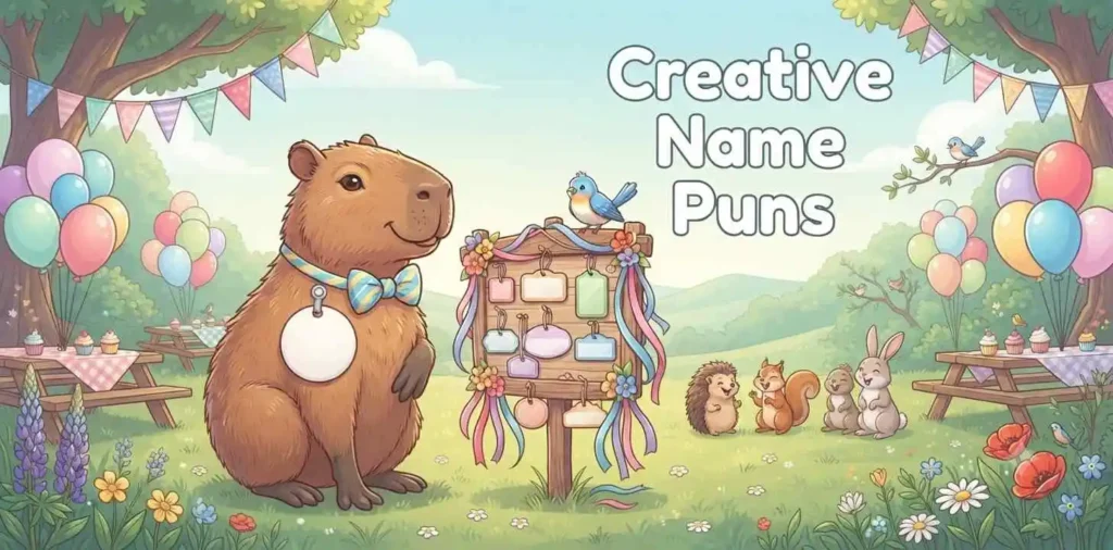 Capybara wearing name badge