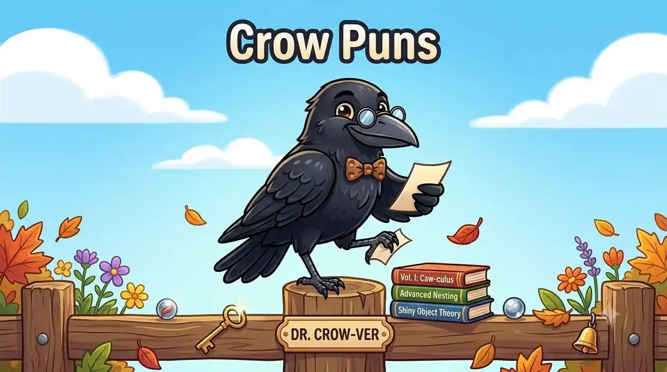 Funny crow smiling brightly