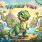 Cute smiling dinosaur