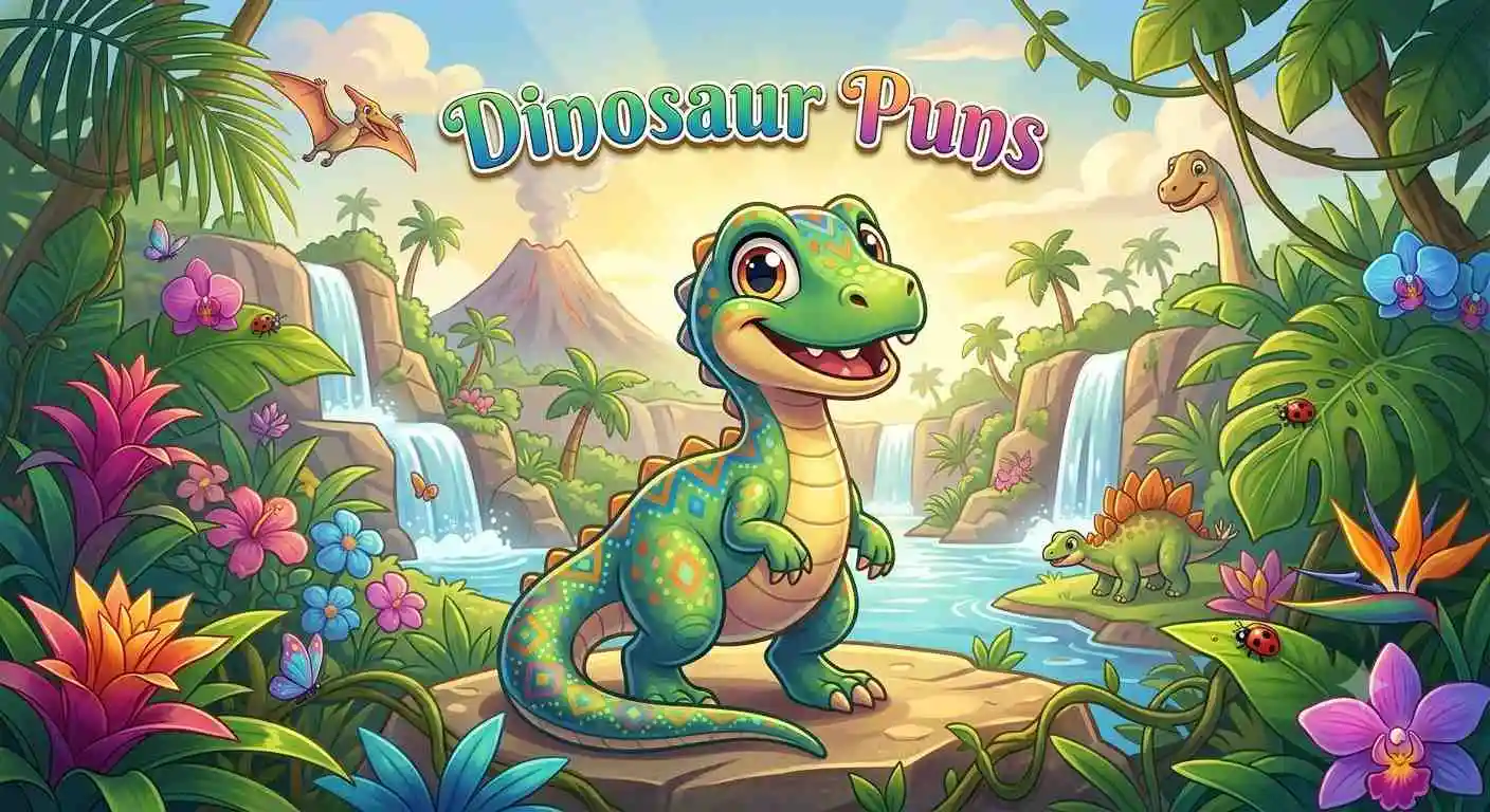 Cute smiling dinosaur
