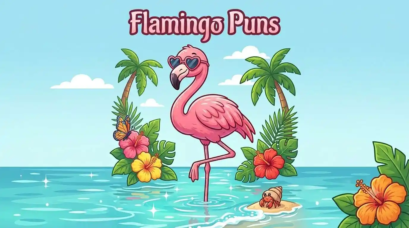 Cute pink flamingo