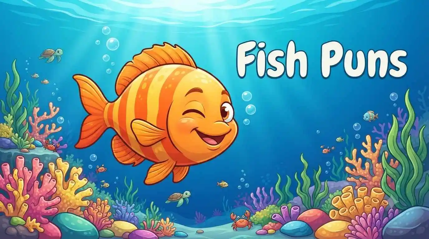 Happy fish swimming underwater