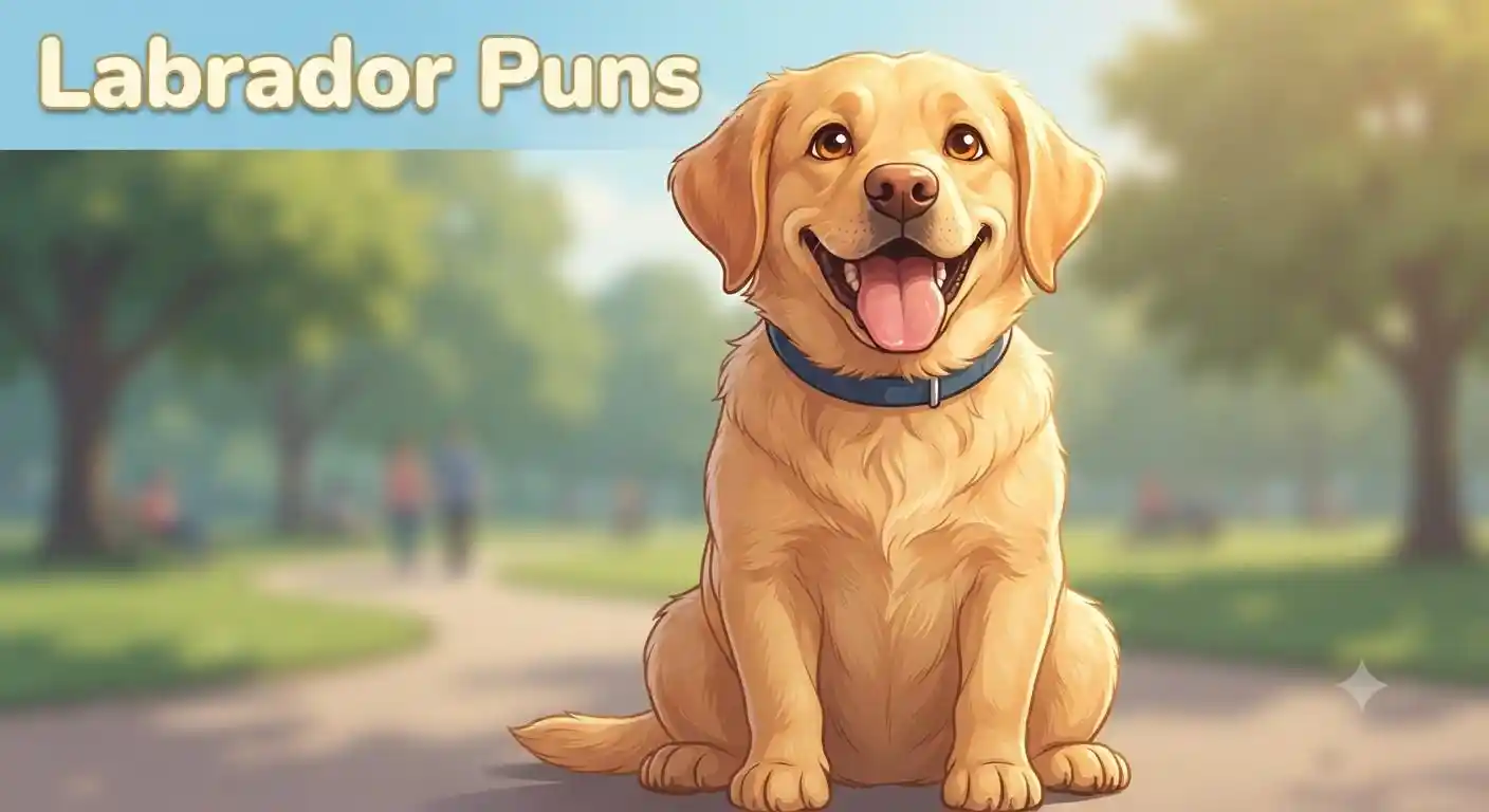 Happy Labrador smiling cartoon dog