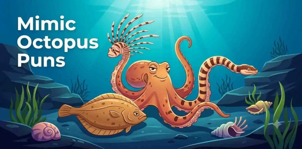 Mimic octopus changing shapes