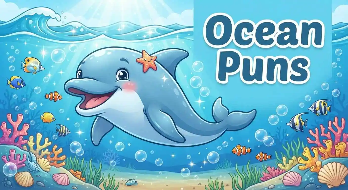 Happy sea animals underwater
