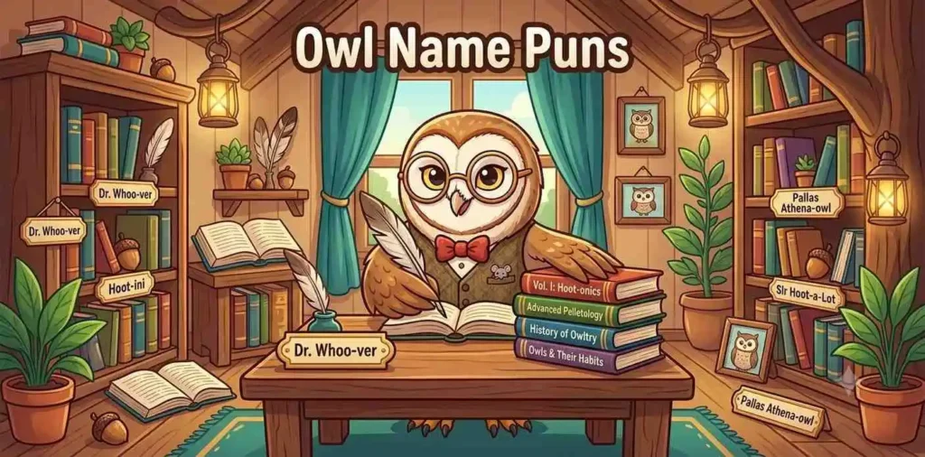 Stylish owl wearing funny costume.