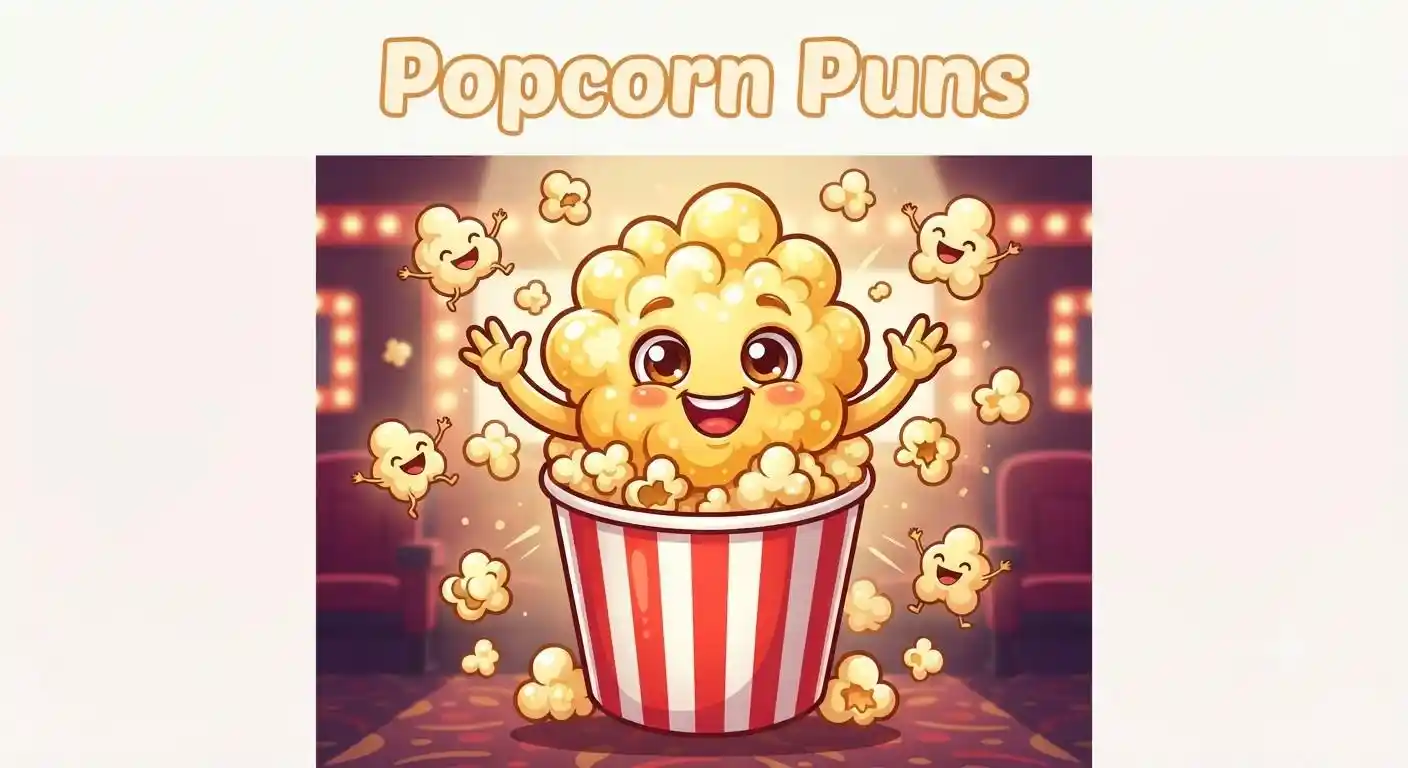 Cute popcorn characters laughing together
