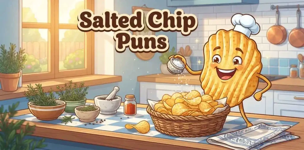 Crispy chips with salt