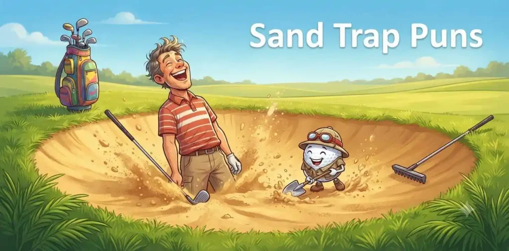 Golfer in bunker
