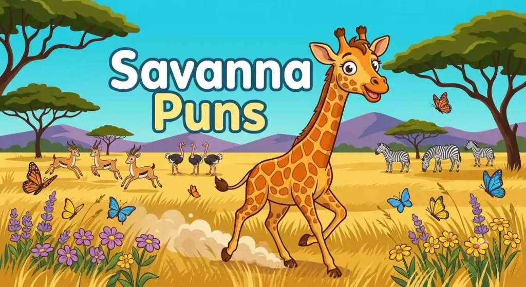 Playful giraffe in sunny savanna