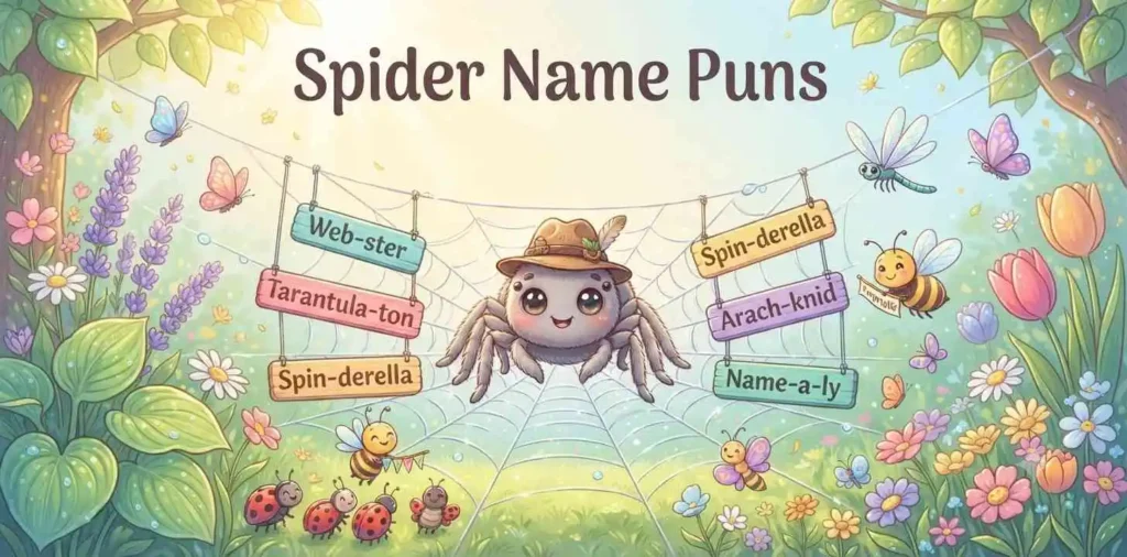 Cute spider with name
