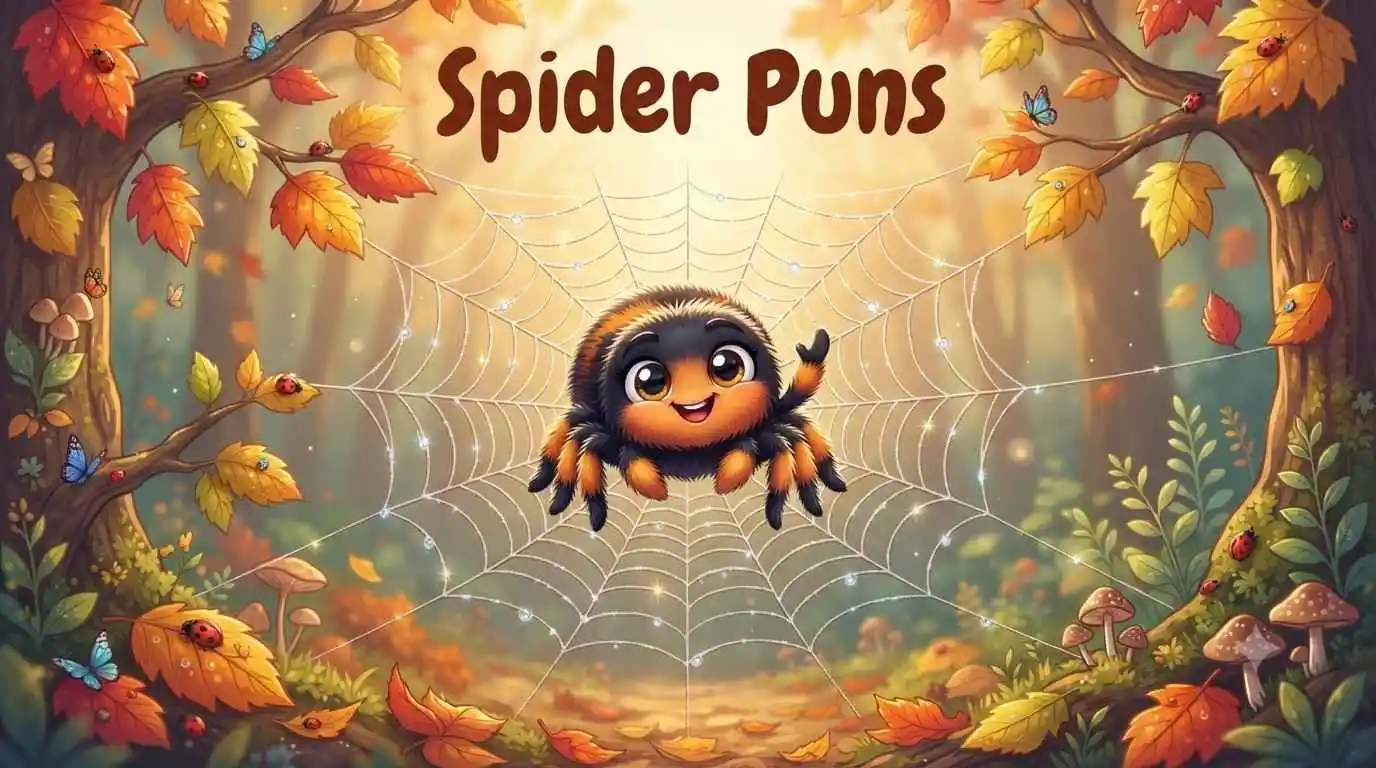 Smiling spider on web