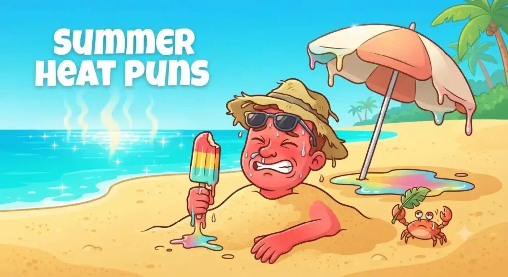 funny hot beach cartoon