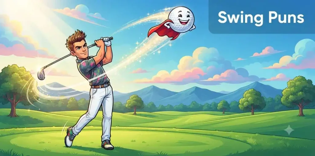 Golfer swinging club