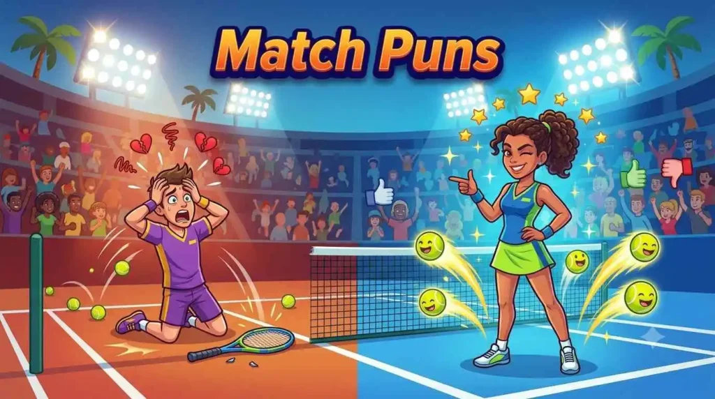Funny tennis match rivalry