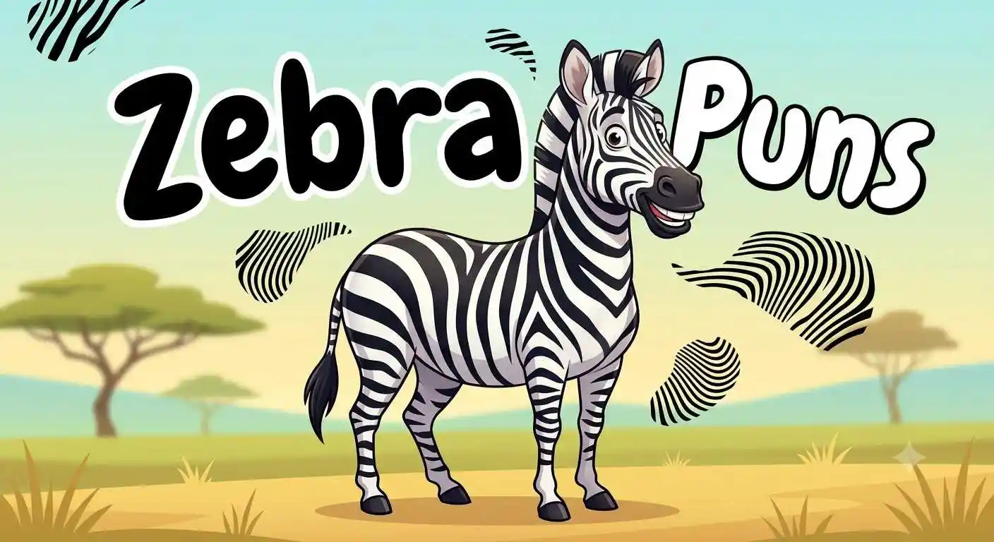 Funny zebra with bold stripes