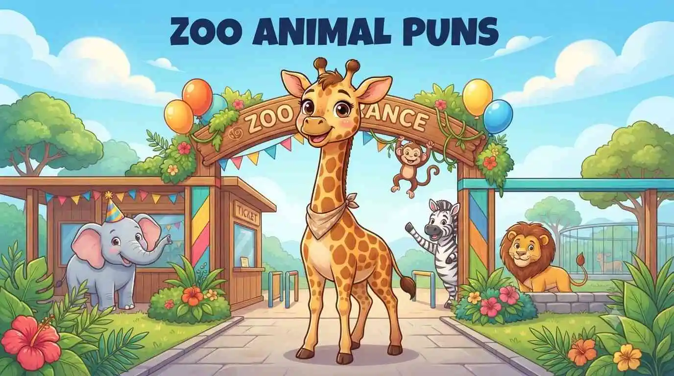 Happy zoo animals together
