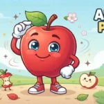 Happy apple mascot