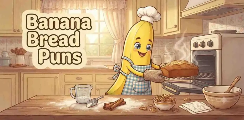 Cute banana baking bread