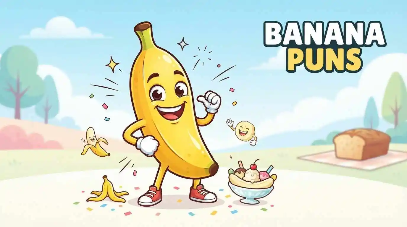 Funny smiling banana characters