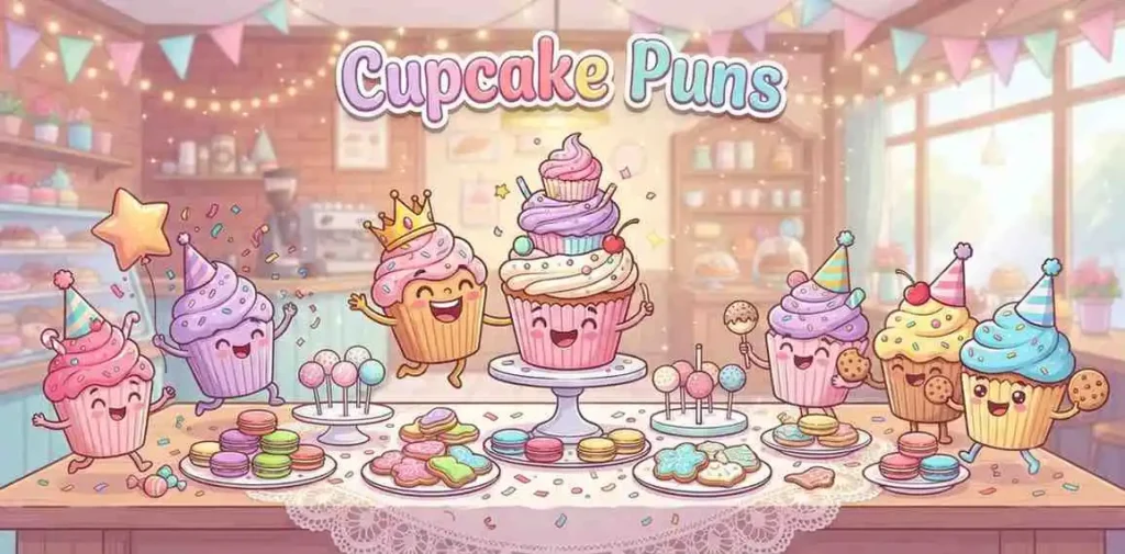 Cute cupcake party scene