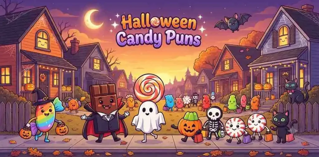 Cute Halloween candy characters