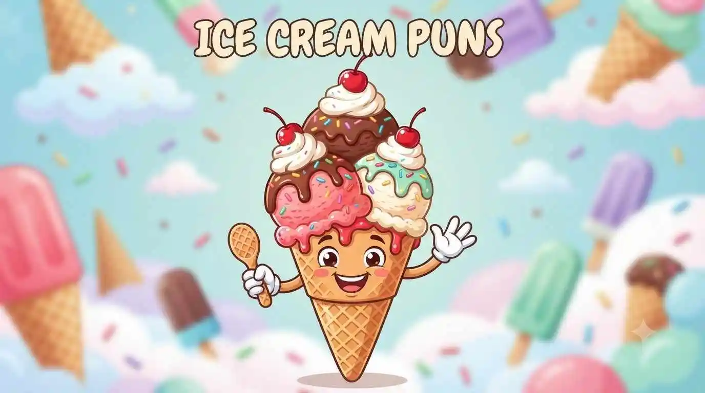 Happy ice cream mascot