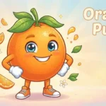Happy orange mascot